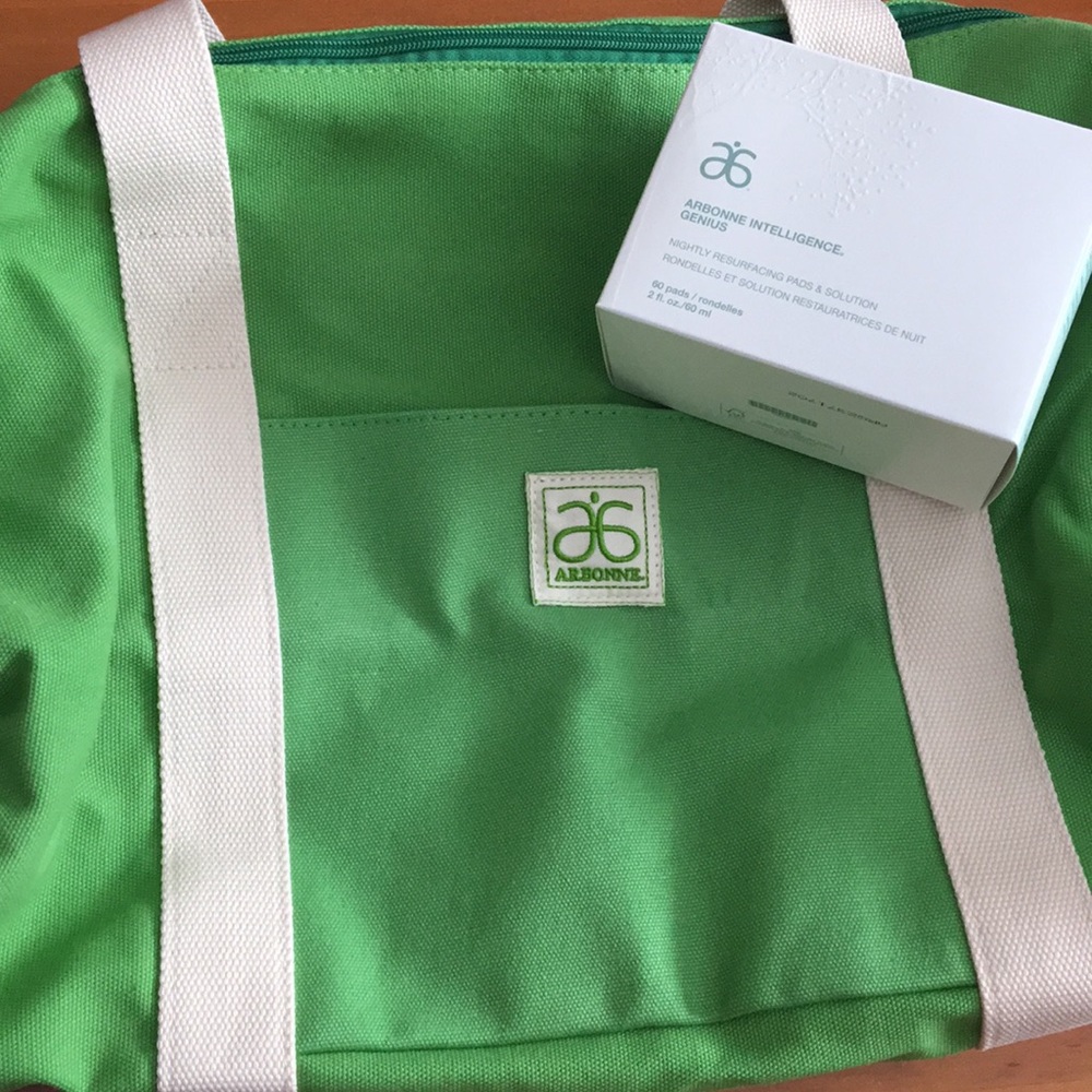Arbonne gym bag and Intelligence genius.